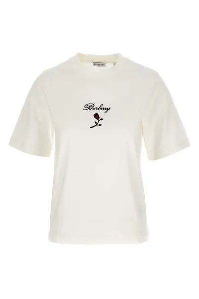 Burberry Women Logo T-shirt In White