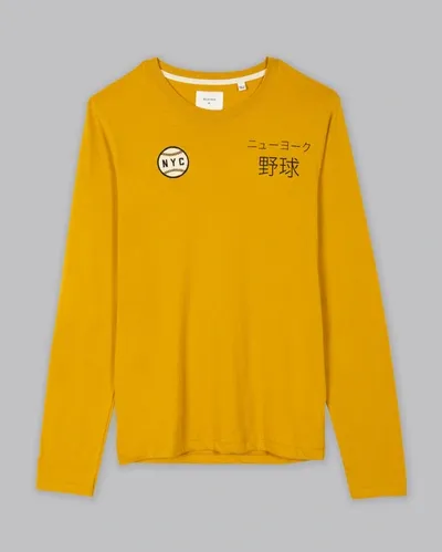 Billy Reid, Inc Nyc L/s Tee In Gold