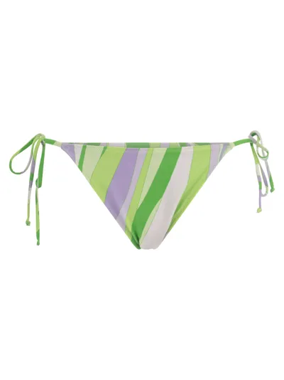 Mc2 Saint Barth Fancy Swim Briefs With Ties In Green