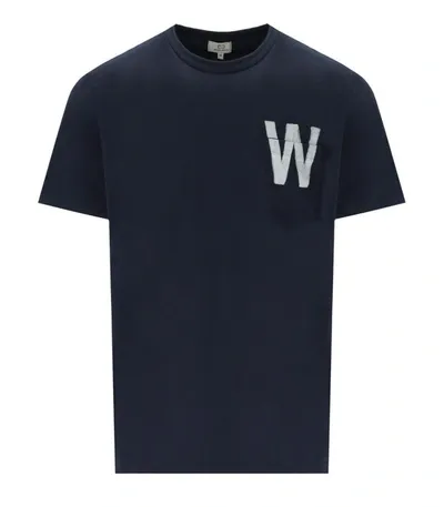 Woolrich Graphic-print Cotton T-shirt In Blue