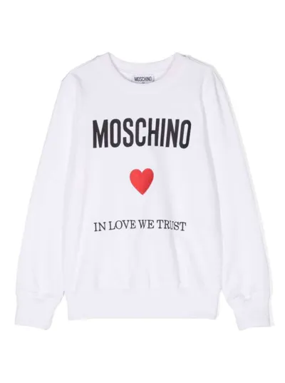 Moschino Kids' Sweatshirt In White