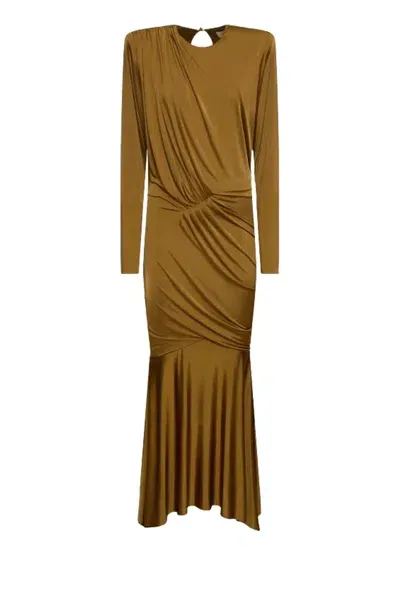 Alexandre Vauthier Dress In Brown