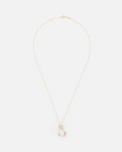 Aliita Miau Gold Pendant Necklace In Golden