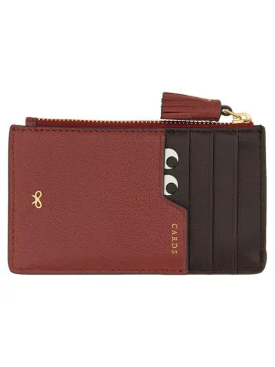 Anya Hindmarch Small Leather Goods In Bordeaux