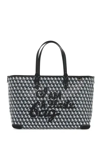 Anya Hindmarch I Am A Plastic Bag Zipped Motif Tote Bag In Grey