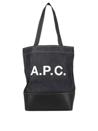 Apc Axel Tote Bag In Blue