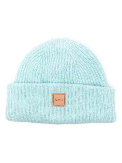 Apc A.p.c. Bonnet Michelle Accessories In Iad Turquoise