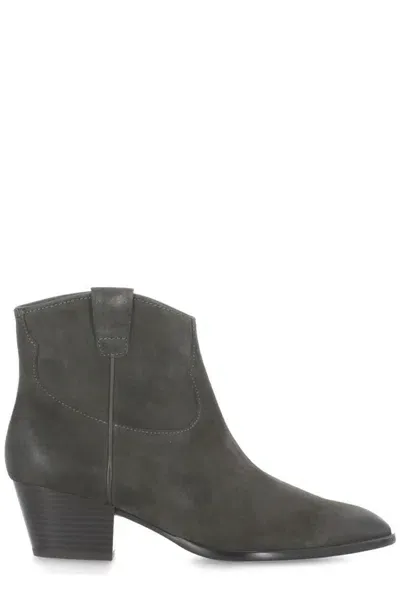 Ash Pointed-toe Side-zip Ankle Boots In Grigio