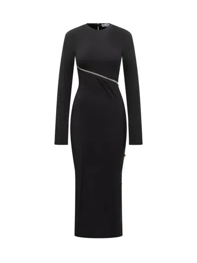 Attico The  Zipper Dress In Black