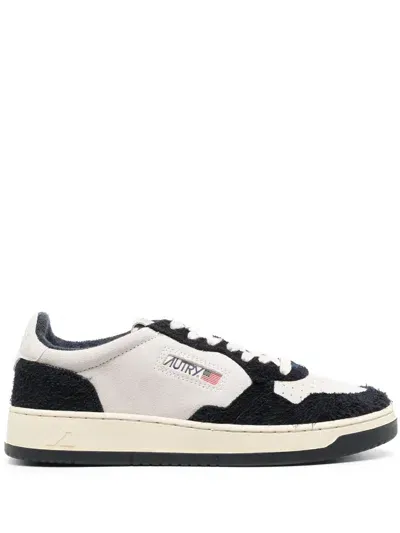 Autry Medalist Low Leather And Suede Sneakers In Multi