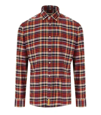 B-d Baggies B D Baggies Bradford Check Orange Beige Shirt In Red