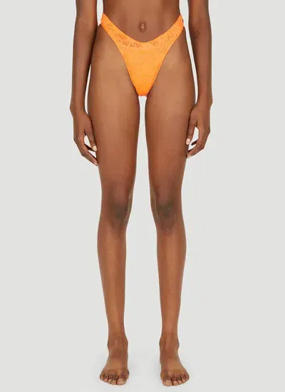 Balenciaga Women Bb V-slip Briefs In Orange