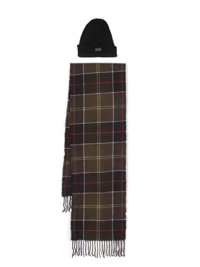 Barbour Scarf And Hat Set In Multicolour