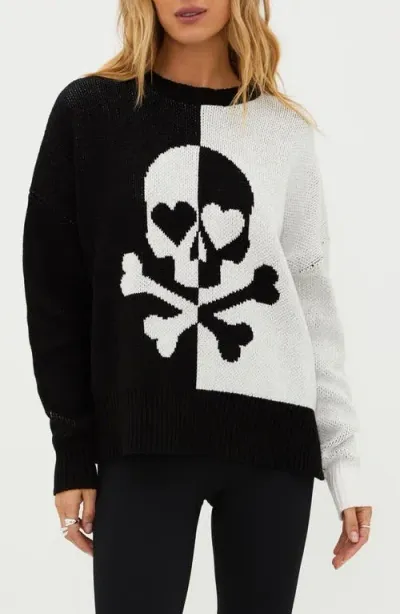 Beach Riot Callie Cotton Blend Sweater In Dark Side