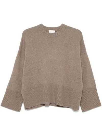 Beyou Cashmere Crewneck Sweater In Brown