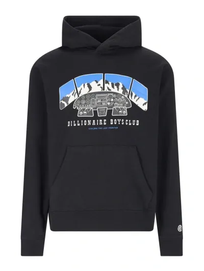 Billionaire Print Hooded Sweatshirt In Black