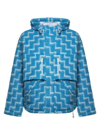 Bonsai Oversized Fish Jacket In Blue