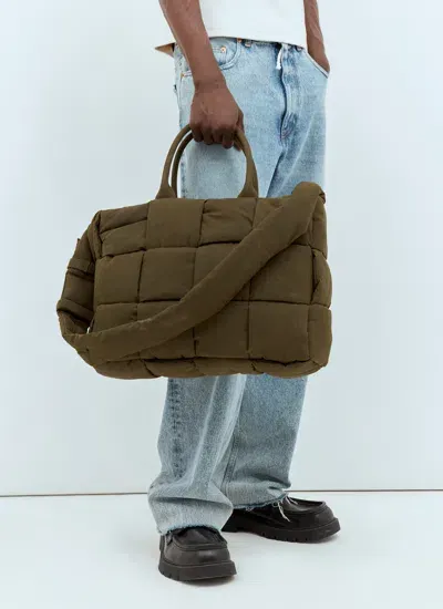 Bottega Veneta Men Intreccio Tote Bag In Green