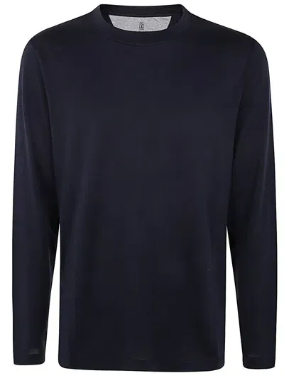 Brunello Cucinelli Roundneck Sweater In Blue