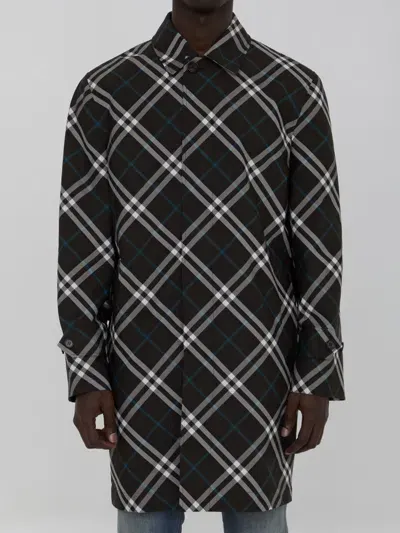 Burberry Check Medium Trench Coat In Multicolor