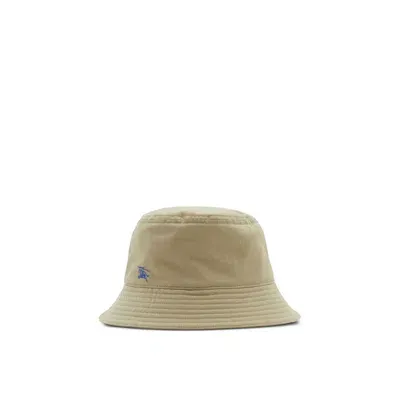 Burberry Cotton Bucket Cap In Khaki Green