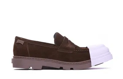 Camper Junction Removable-toecap Suede Loafers In Brown