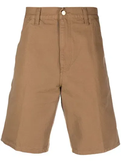 Carhartt Wip Shorts In Hamilton Brown Rinsed