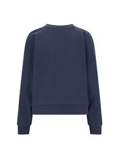 Celine Women Paris' Print Crewneck Sweatshirt In Blue