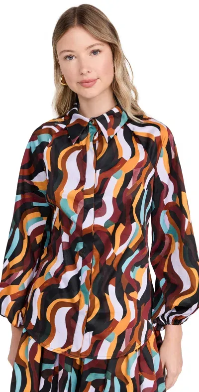 Chloe Kristyn Bella Blouse Linear Graphic