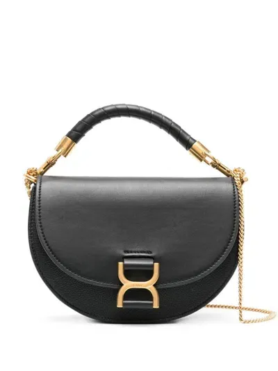 Chloé Black Marcie Bag With Flap And Chain