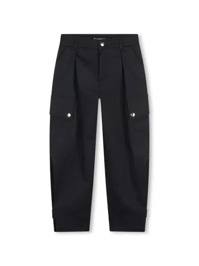 Chloé Kids' Stretch-cotton Cargo Trousers In Blue