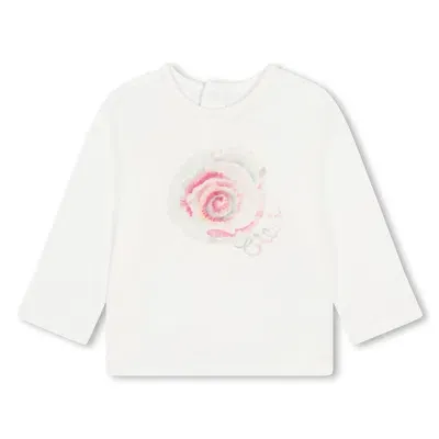 Chloé Kids' T-shirt Con Stampa In White