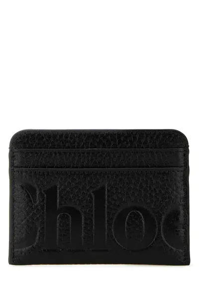 Chloé Black Leather Card Holder