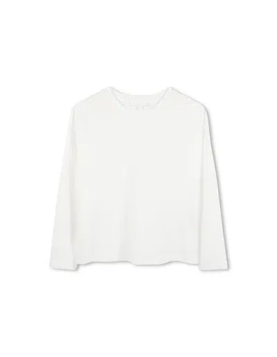 Chloé Kids' White T-shirt With Embroidered Logo