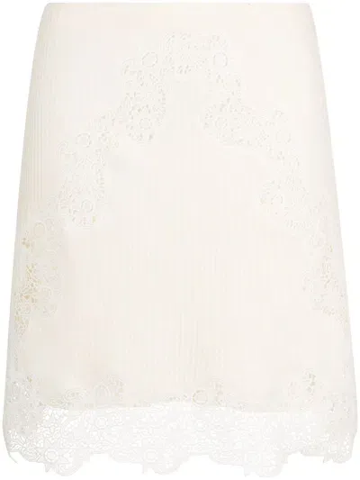 Chloé White A-line Skirt