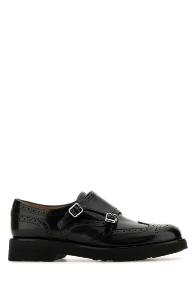 Church's Woman Black Leather Lana L Monk Strap Shoes