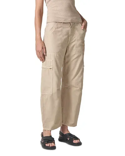 Citizens Of Humanity Marcelle Cotton Low Slung Cargo Pants In Taos Sand