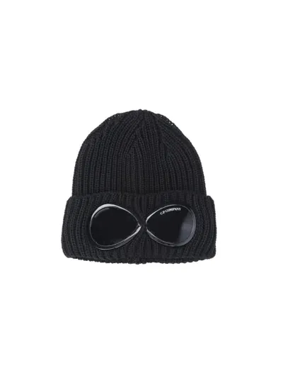 C.p. Company Google Beanie In Black