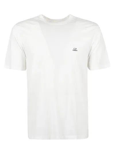 C.p. Company Logo Detail Plain T-shirt In White