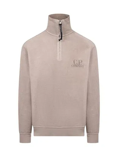 C.p. Company Sweatshirt Polo In Beige