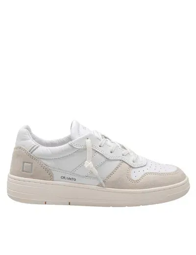 Date D.a.t.e. Leather And Suede Sneakers In White