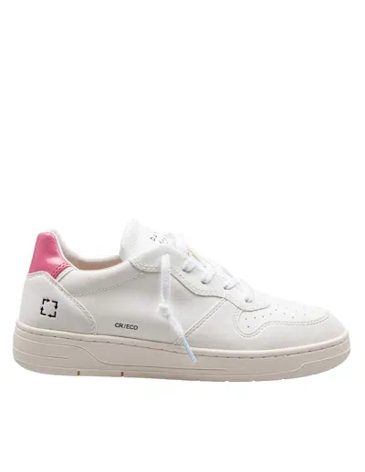 Date Court Leather Sneakers In White