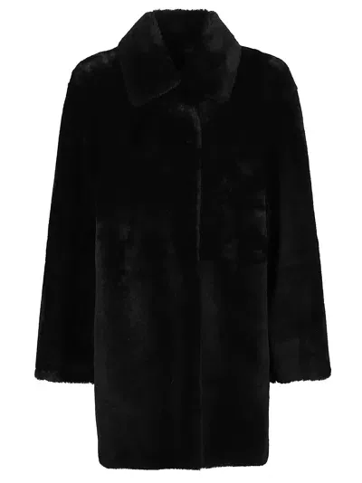 Desa 1972 Shearling Coat In Black