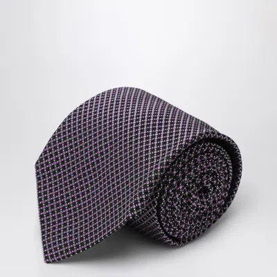 Destin Purple Polka Dot Silk Tie