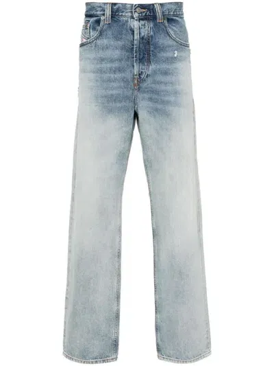 Diesel 2010 D-macs Mid-rise Straight-leg Jeans In Blue