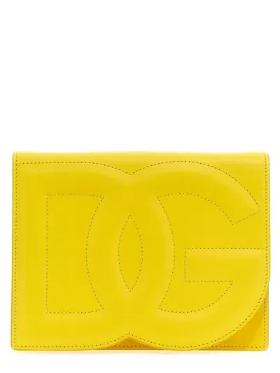 Dolce & Gabbana Logo Shoulder Strap In Yellow