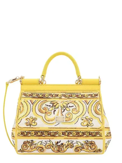 Dolce & Gabbana Sicily Handbag In Yellow