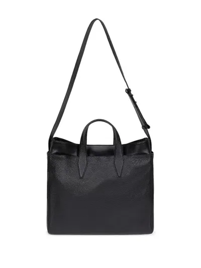 Dries Van Noten Double-layered Leather Bag In Black