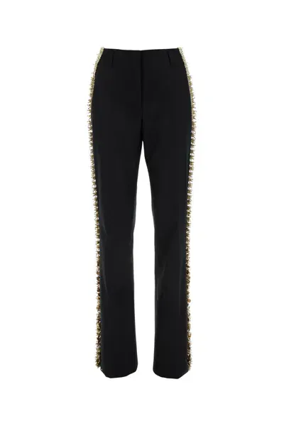 Dries Van Noten Embellished Tailored Trousers In Black