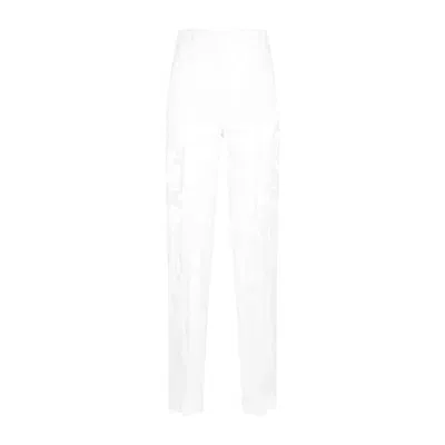 Dries Van Noten White Pulley Wool Pants